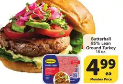 Albertsons Butterball 85% Lean Ground Turkey offer