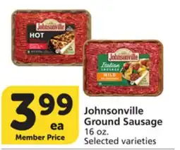 Albertsons Johnsonville Ground Sausage offer