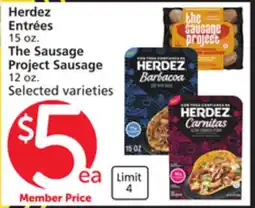 Albertsons Herdez Entrées 15 oz. The Sausage Project Sausage 12 oz offer