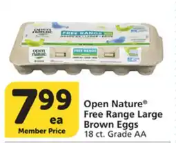 Albertsons Open Nature Free Range Large Brown Eggs offer