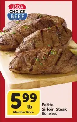 Albertsons Petite Sirloin Steak offer