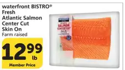 Albertsons waterfront BISTRO Fresh Atlantic Salmon Center Cut Skin On offer