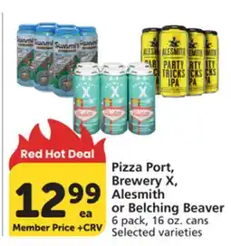 Albertsons Pizza Port, Brewery X, Alesmith or Belching Beaver offer