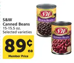 Albertsons S & W Canned Beans offer
