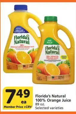 Albertsons Florida's Natural 100% Orange Juice offer