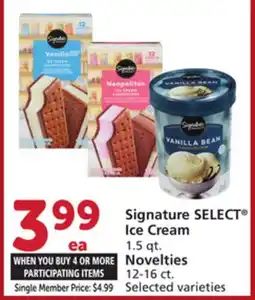 Albertsons Signature SELECT Ice Cream 1.5 qt. Novelties 12-16 ct offer
