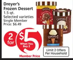 Albertsons Dreyer's Frozen Dessert offer