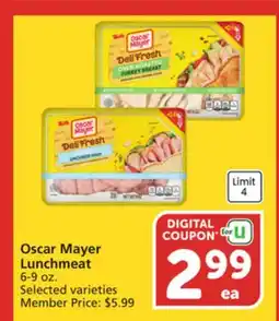 Vons Oscar Mayer Lunchmeat offer