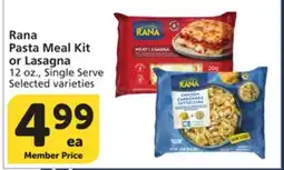 Vons Rana Pasta Meal Kit or Lasagna offer