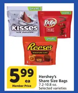 Vons Hershey's Share Size Bags offer