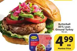 Vons Butterball 85% Lean Ground Turkey offer