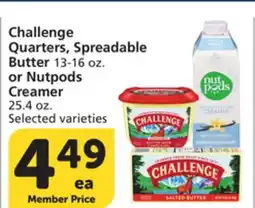 Vons Challenge Quarters, Spreadable Butter 13-16 oz. or Nutpods Creamer 25.4 oz offer
