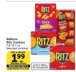Vons Nabisco Ritz Crackers offer