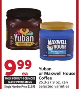 Vons Yuban or Maxwell House Coffee offer