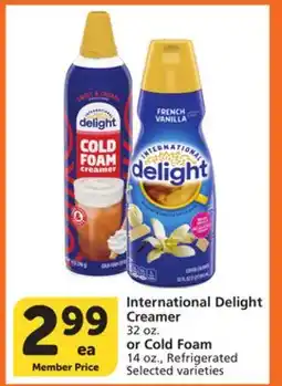 Vons International Delight Creamer 32 oz. or Cold Foam 14 oz offer