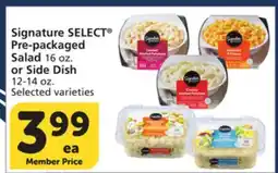 Vons Signature SELECT Pre-packaged Salad 16 oz. or Side Dish 12-14 oz offer