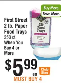 Smart & Final First Street 2 lb. Paper Food Trays offer