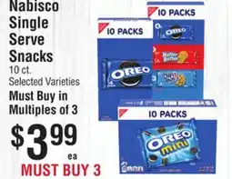Smart & Final Nabisco Single Serve Snacks offer