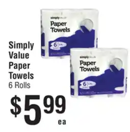 Smart & Final Simply Value Paper Towels offer