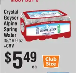 Smart & Final Crystal Geyser Alpine Spring Water offer