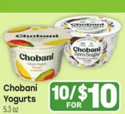 Tony’s Fresh Market Chobani Yogurts offer