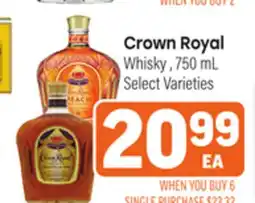 Tony’s Fresh Market Crown Royal Whisky offer