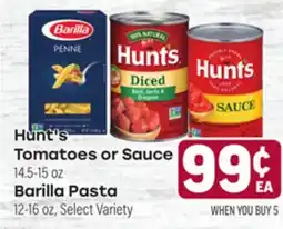Tony’s Fresh Market Hunt's Tomatoes or Sauce 14.5-15oz Barilla Pasta 12-16oz offer