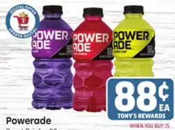 Tony’s Fresh Market Powerade offer