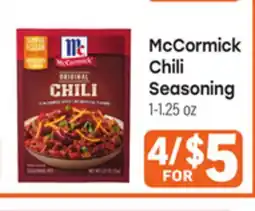 Tony’s Fresh Market McCormick Chili Seasoning offer
