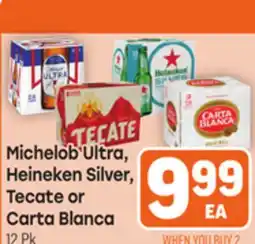Tony’s Fresh Market Michelob Ultra, Heineken Silver, Tecate or Carta Blanca offer