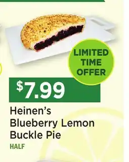Heinen's Heinen's Blueberry Lemon Buckle Pie offer