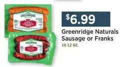 Heinen's Greenridge Naturals Sausage or Franks offer