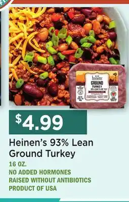 Heinen's Heinen's 93% Lean Ground Turkey offer
