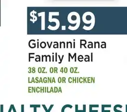 Heinen's Giovanni Rana Family Meal offer