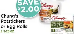Heinen's Chung's Potstickers or Egg Rolls offer