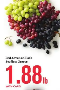 Mariano's Red, Green or Black Seedless Grapes offer