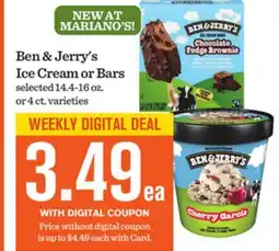 Mariano's Ben & Jerry's Ice Cream or Bars offer