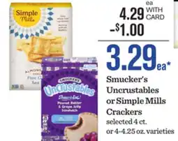 Mariano's Smucker's Uncrustables or Simple Mills Crackers offer
