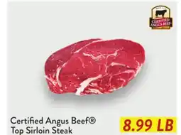 Fresh Thyme Certified Angus Beef Top Sirloin Steak offer