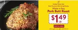 Fresh Thyme Whole in Bag Pork Butt Roast offer