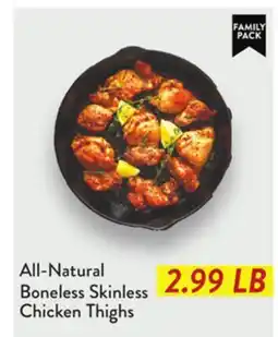 Fresh Thyme All-Natural Boneless Skinless Chicken Thighs offer