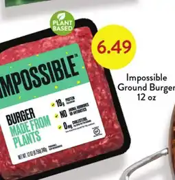 Fresh Thyme Impossible Ground Burger offer