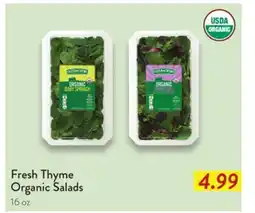 Fresh Thyme Fresh Thyme Organic Salads offer