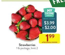 Fresh Thyme Strawberries offer
