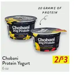 Fresh Thyme Chobani Protein Yogurt offer