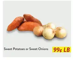 Fresh Thyme Sweet Potatoes or Sweet Onions offer