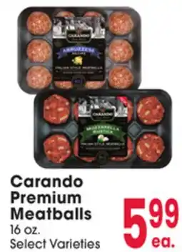 Jewel-Osco Carando Premium Meatballs offer