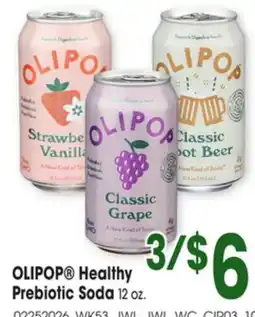 Jewel-Osco OLIPOP Healthy Prebiotic Soda offer