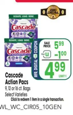 Jewel-Osco Cascade Action Pacs offer