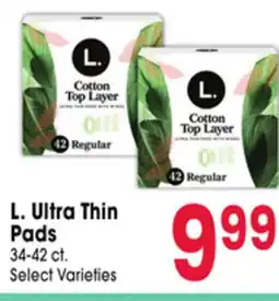 Jewel-Osco L. Ultra Thin Pads offer